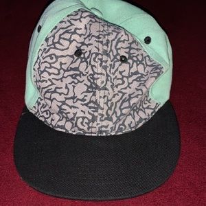 Green elephant print hat